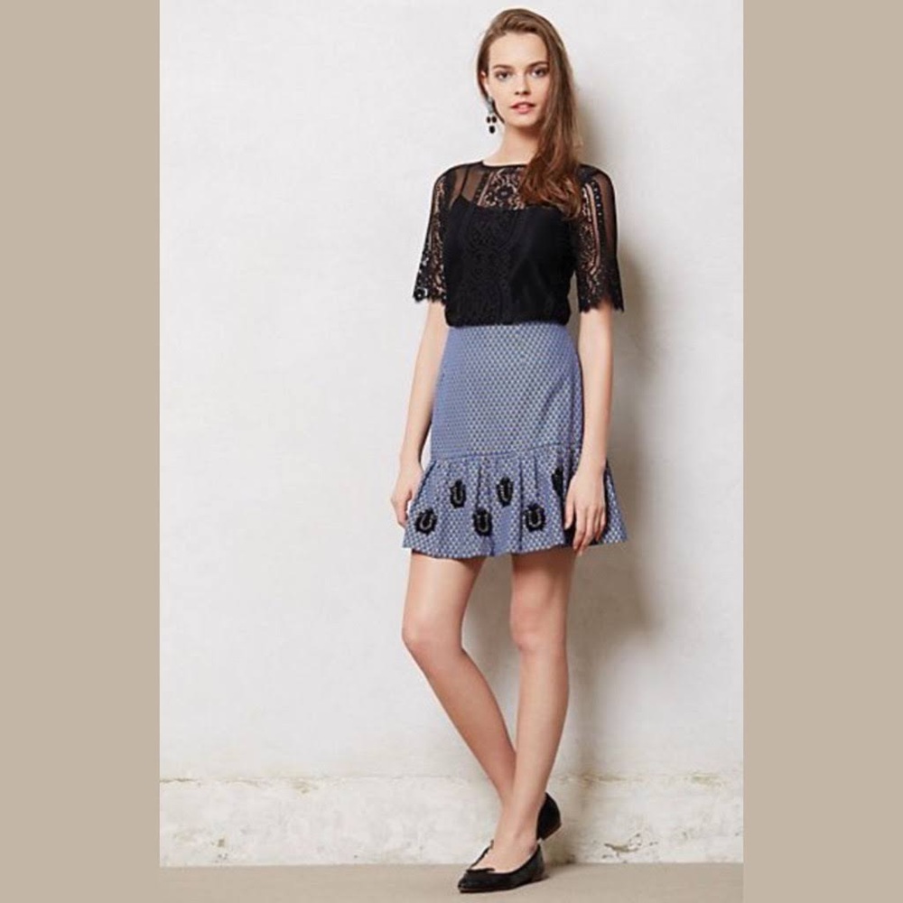 Anthropologie Liefsdottir jacquard skirt